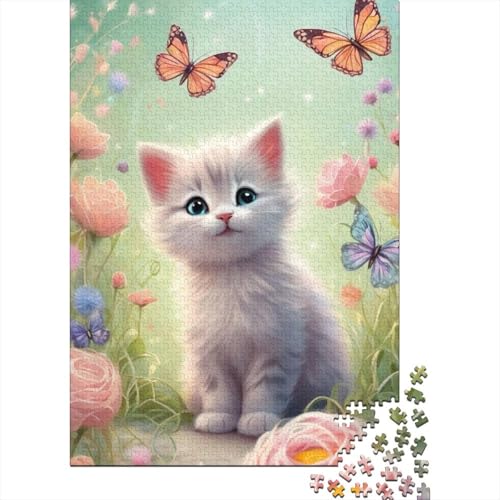Kunst-Tier-Katzen-Puzzle, DIY-Spiel, Premium-Karton-Puzzle für Frauen und Männer, 1000 Teile (75 x 50 cm) von LMYmoney