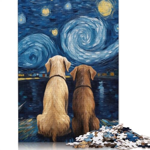 Labrador-Liebespaar-Puzzle 1500 Teile für Erwachsene, kreative Spiele, Puzzlespiele für Erwachsene für Jungen oder Mädchen, 1500 Teile (85 x 57 cm) von LMYmoney