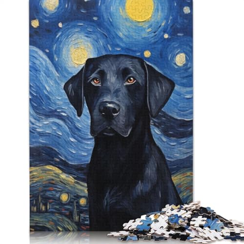 Labrador Sternennacht-Puzzle 1000 Teile für Erwachsene, kreative Spiele, Puzzlespiele für Erwachsene für Jungen oder Mädchen, 1000 Teile (75 x 50 cm) von LMYmoney