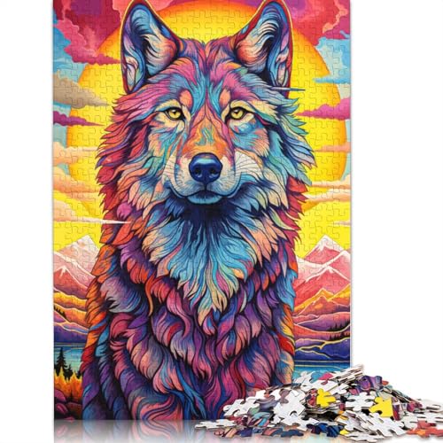 Lebendiges Highland Wolf Puzzle, herausfordernd und knifflig, 100 Prozent recycelter Karton, Puzzle für Erwachsene, Teenager, Geburtstagsgeschenk, 1000 Teile (75 x 50 cm) von LMYmoney