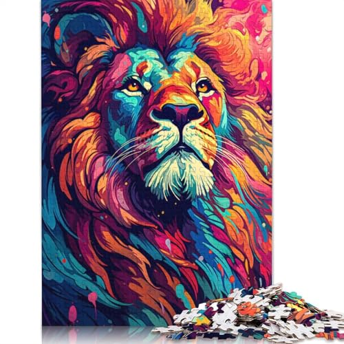 Lebendiges Hochlandlöwen-Puzzle-Spielzeug, Lernspiel, Premium-Puzzle aus Karton, Geschenk für Erwachsene und Kinder, 1000 Teile (26 x 38 cm) von LMYmoney