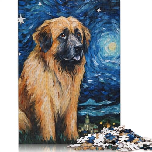 Leonberger Sternennacht-Puzzle für Erwachsene, 100% recycelte Holzplatte, Denksportaufgaben für Frauen und Männer, 1000 Teile (75 x 50 cm) von LMYmoney