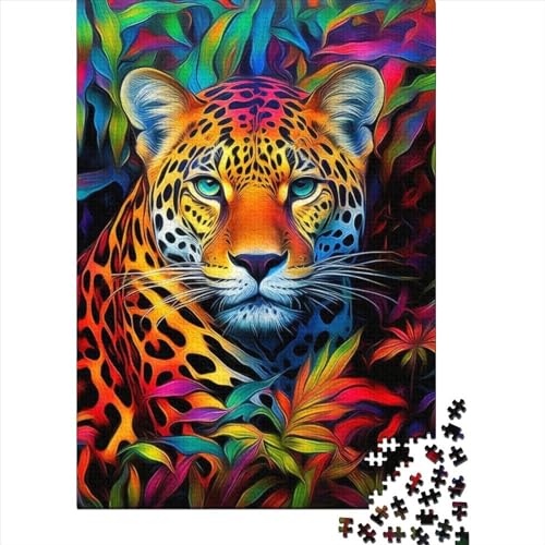 Leopard Puzzle 1000 Teile Schwer Puzzle Spielzeug Lernspiel Impossible Herausforderungsspielzeug Für Erwachsene Und Kinder in Bewährter 1000pcs (38x26cm) von LMYmoney