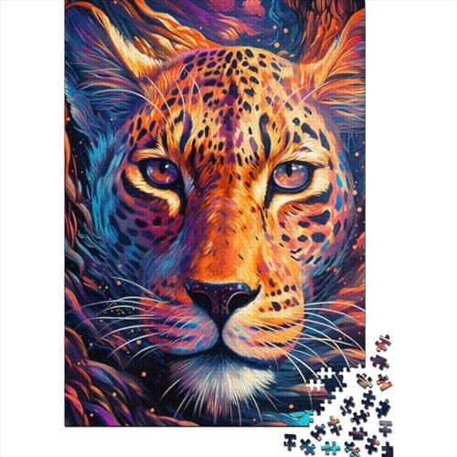 Leopard Puzzle 1000-teilige Schwer Puzzle Spielzeug Lernspiel Impossible Herausforderungsspielzeug Für Erwachsene Und Kinder Ab 12 Jahren 1000pcs (38x26cm) von LMYmoney