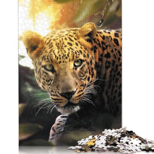 Leoparden- und Schmetterlingspuzzle, Familienspaß, rechteckiges Papierpuzzle für Kinder und Erwachsene ab 12 Jahren, Geburtstagsgeschenk, 1000 Teile (26 x 38 cm) von LMYmoney