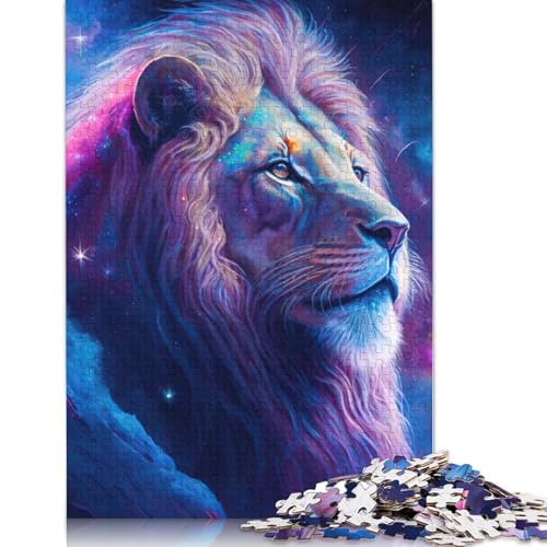 Lion Neon Puzzle 1000 Teile Schwer Puzzle Spielzeug Lernspiel Impossible Herausforderung Spielzeug Für Erwachsene Und Kinder in Bewährter 1000pcs (40x28cm) von LMYmoney