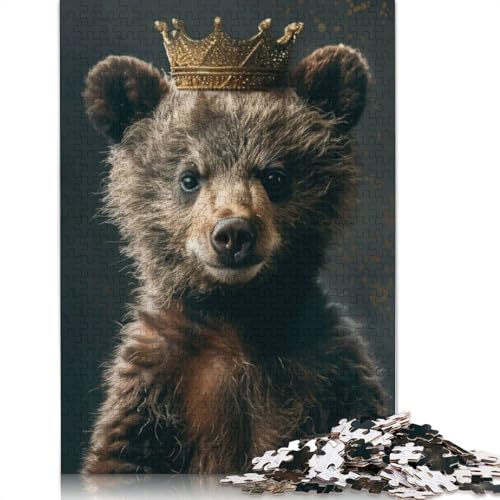 Little Bear King Puzzle, 100% Recyclingkarton, 100% Recyclingkarton, Puzzle für Jungen oder Mädchen, 1000 Teile (75 x 50 cm) von LMYmoney