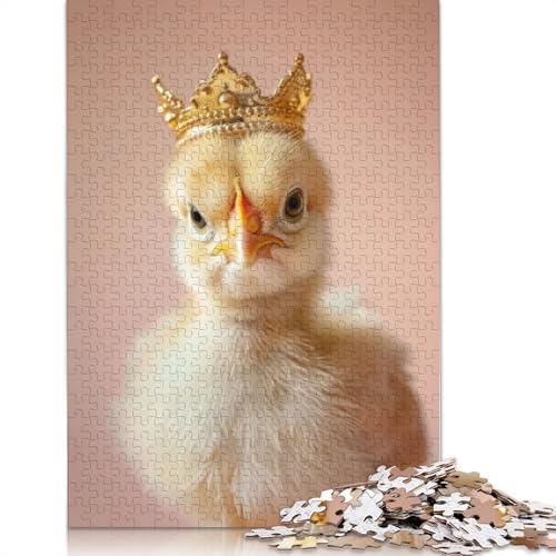 Little Chicken King Puzzle 1000 Teile Schwer Puzzle Spielzeug Lernspiel Impossible Herausforderung Spielzeug Für Erwachsene Und Kinder Ab 12 Jahren 1000pcs (38x26cm) von LMYmoney