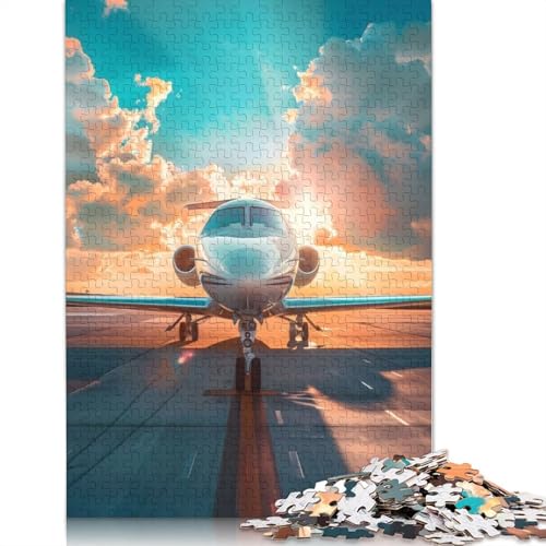 Luxuriöses Privatjet-Puzzle, 100% recycelter Karton, 100% recycelter Karton, Puzzle für Jungen oder Mädchen, 1000 Teile (75 x 50 cm) von LMYmoney