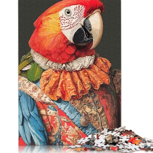 Macaw in Regal Attire Puzzle 1000-teilige Schwer Puzzle Spielzeug Lernspiel Impossible Herausforderungsspielzeug Für Erwachsene Und Kinder Ab 14 Jahren 1000pcs (40x28cm) von LMYmoney