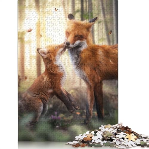 Magical Foxes Puzzle 1000-teilige Schwer Puzzle Spielzeug Lernspiel Impossible Herausforderungsspielzeug Für Erwachsene Kinder 1000pcs (38x26cm) von LMYmoney
