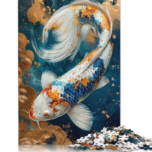 Magical Koi Puzzle 1000 Teile Schwer Puzzle Spielzeug Pädagogisches Spiel Impossible Herausforderung Spielzeug Für Erwachsene Kinder 1000pcs (40x28cm) von LMYmoney