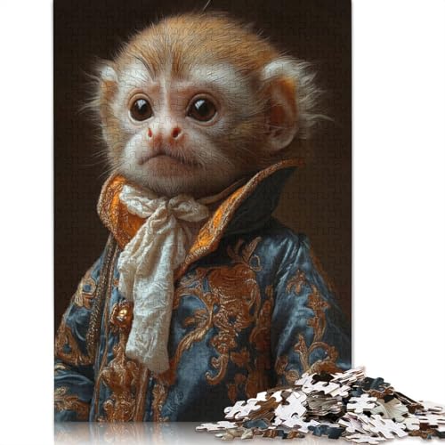 Majestätisches Baby-Tamarin-Puzzle-Spielzeug, Lernspiel, Premium-Karton-Puzzle für Erwachsene und Kinder, Geschenk, 1000 Teile (26 x 38 cm) von LMYmoney