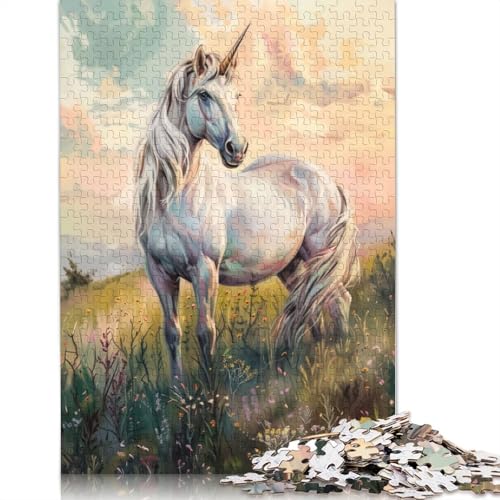 Majestic Unicorn Puzzles 1000 Teile Schwer Puzzle Spielzeug Pädagogisches Spiel Impossible Herausforderungsspielzeug Für Erwachsene Und Kinder in Bewährter 1000pcs (38x26cm) von LMYmoney