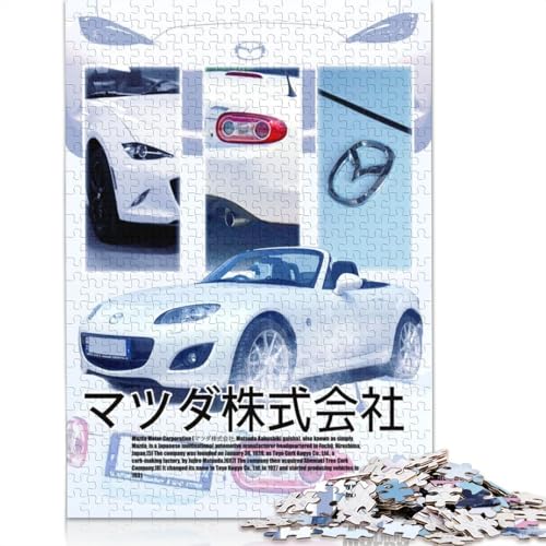 Mazda Miata Japan Car Puzzles 1000 Teile Schwer Puzzle Spielzeug Pädagogisches Spiel Impossible Herausforderung Spielzeug Für Erwachsene Kinder 1000pcs (75x50cm) von LMYmoney