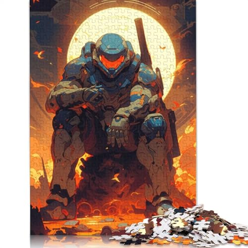 Mech Warrior in Battle Puzzle 1000 Teile Schwer Puzzle Spielzeug Lernspiel Impossible Herausforderung Spielzeug Für Erwachsene Kinder 1000pcs (38x26cm) von LMYmoney