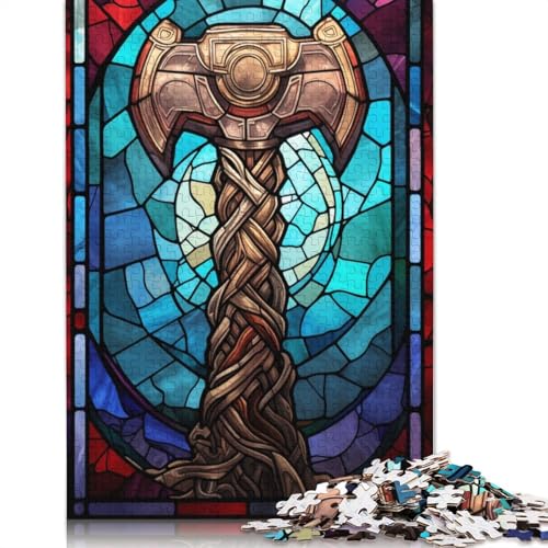 Mjolnir Hammer Thor Puzzle für Erwachsene, kreative Spiele, Puzzle-Geschenk für Jungen oder Mädchen, 1000 Teile (75 x 50 cm) von LMYmoney