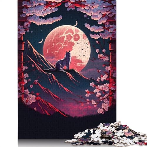 Mondlicht in Japan, 1000-teiliges Puzzle für Erwachsene, zusammen, Denksportaufgaben für Frauen und Männer, 1000 Teile (75 x 50 cm) von LMYmoney