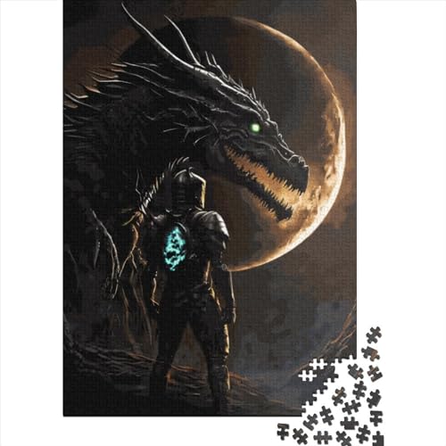 Moon Dragon Puzzles 1000 Teile Schwer Puzzle Spielzeug Lernspiel Impossible Herausforderungsspielzeug Für Erwachsene Kinder 1000pcs (75x50cm) von LMYmoney