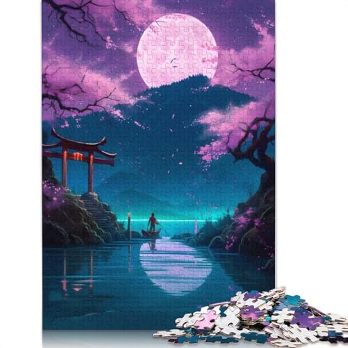 Moonlight The Lake 520 Puzzles für Erwachsene, Lernspiel, Puzzlespiele für Erwachsene für Jungen oder Mädchen, 520 Teile (52 x 38 cm) von LMYmoney