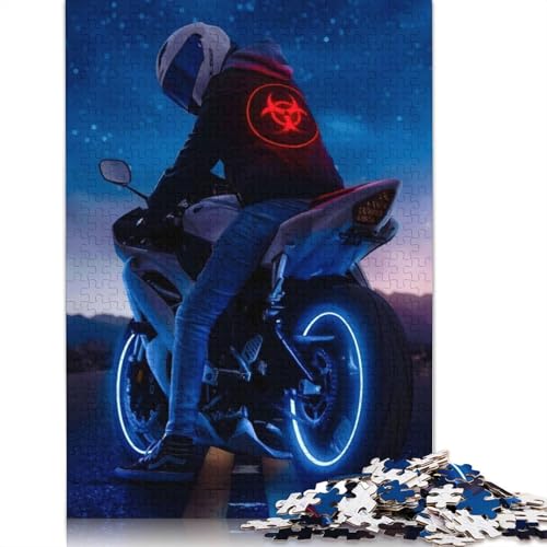 Motorcycle Puzzles 1000-teilige Schwer Puzzle Spielzeug Lernspiel Impossible Herausforderungsspielzeug Für Erwachsene Kinder 1000pcs (38x26cm) von LMYmoney
