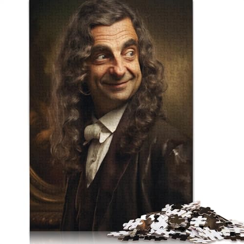 Mr. Bean Portrait Puzzles 1000 Teile Schwer Puzzle Spielzeug Pädagogisches Spiel Impossible Herausforderungsspielzeug Für Erwachsene Kinder 1000pcs (38x26cm) von LMYmoney