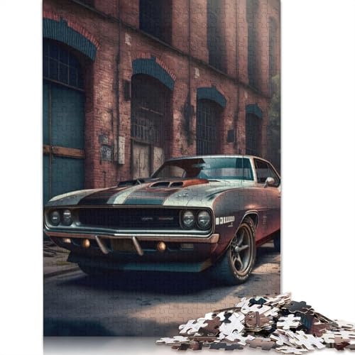 Muscle-Car-Puzzle, Dekompressionsspielzeug, rechteckiges Papierpuzzle für Kinder und Erwachsene ab 12 Jahren, 1000 Teile (26 x 38 cm) von LMYmoney