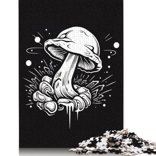 Mushroom Drawing Puzzle 1000 Teile Schwer Puzzle Spielzeug Lernspiel Impossible Herausforderung Spielzeug Für Erwachsene Kinder 1000pcs (75x50cm) von LMYmoney