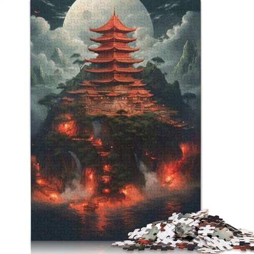 Mystische Nacht Japan Puzzle für Erwachsene, Lernspiel, Puzzle-Geschenke für Kinder ab 12 Jahren, 520 Teile (52 x 38 cm) von LMYmoney