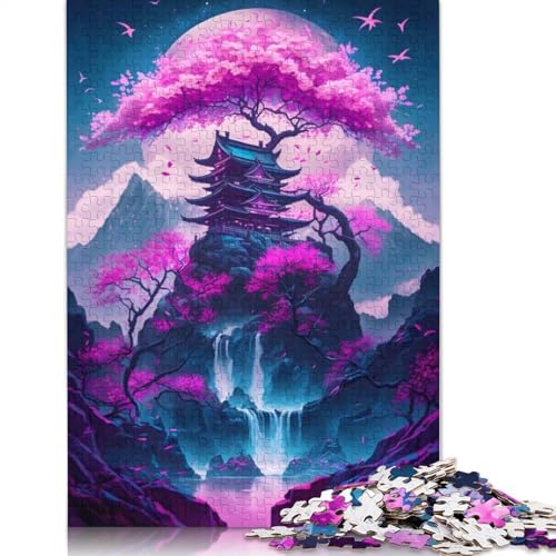Mystischer Baum, rechteckiges Puzzle aus Pappe, Geschenk für Kinder ab 12 Jahren, 520 Teile (52 x 38 cm) von LMYmoney
