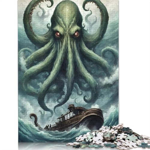 Mythologie-Krakenmonster-Puzzle für Erwachsene, 520 Teile, schwierige Problemlösungspuzzles für Erwachsene, für Jungen oder Mädchen, 520 Teile (52 x 38 cm) von LMYmoney