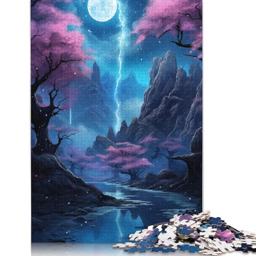 Nachthimmel-Fantasielandschaft-Puzzles für Erwachsene, Spielzeug, Lernspiel, schwierige Puzzles für Kinder ab 12 Jahren, 1000 Teile (75 x 50 cm) von LMYmoney