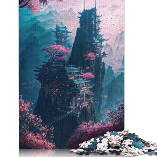 Neon Sakura Stadtbild 1000-teiliges Puzzle, ab 18 Jahren. Lernspiele, Puzzles für Erwachsene, für Frauen, für Kinder ab 12 Jahren. 1000 Teile (75 x 50 cm) von LMYmoney