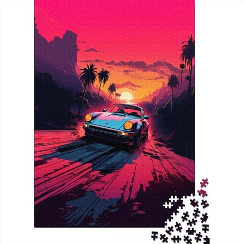 Neon-Sportwagen-Puzzle für Erwachsene, 1000 Teile, Puzzles für Erwachsene und Teenager ab 12 Jahren, 1000 Teile (38 x 26 cm) von LMYmoney