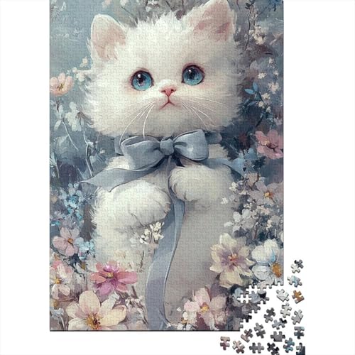 Niedliche Kätzchen-Puzzles für Erwachsene, Familienspaß, Problemlösungspuzzles für Frauen und Männer, 1000 Teile (75 x 50 cm) von LMYmoney