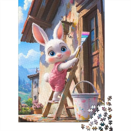 Niedliche Osterhasen-Puzzles für Erwachsene, Familienspaß, Problemlösungspuzzles für Frauen und Männer, 1000 Teile (75 x 50 cm) von LMYmoney