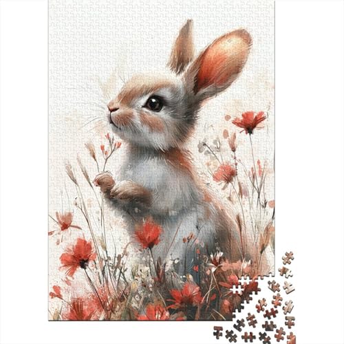 Niedliche Osterhasen-Puzzles für Erwachsene, Familienspaß, Problemlösungspuzzles für Frauen und Männer, 1000 Teile (75 x 50 cm) von LMYmoney