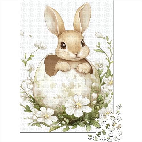 Niedlicher Osterhase, 1000-teiliges Puzzle für Erwachsene, kreative Spiele, Herren-Puzzle, Geschenke für Erwachsene und Kinder, 1000 Teile (75 x 50 cm) von LMYmoney