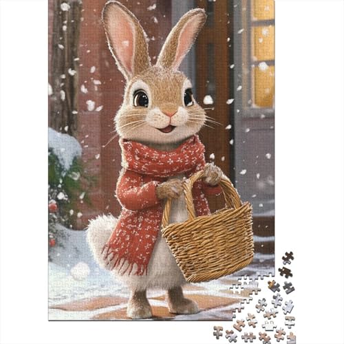Niedlicher Osterhase, 1000-teiliges Puzzle für Erwachsene, kreative Spiele, Herren-Puzzle, Geschenke für Erwachsene und Kinder, 1000 Teile (75 x 50 cm) von LMYmoney