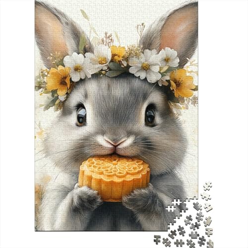 Niedlicher Osterhase, 1000-teiliges Puzzle für Erwachsene, kreative Spiele, Herren-Puzzle, Geschenke für Erwachsene und Kinder, 1000 Teile (75 x 50 cm) von LMYmoney