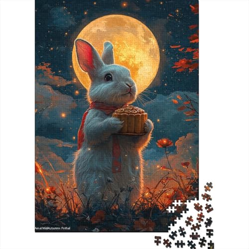 Niedlicher Osterhase, 1000-teiliges Puzzle für Erwachsene, kreative Spiele, Herren-Puzzle, Geschenke für Erwachsene und Kinder, 1000 Teile (75 x 50 cm) von LMYmoney