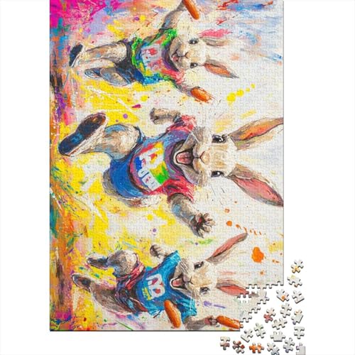 Niedlicher Osterhase, 1000-teiliges Puzzle für Erwachsene, kreative Spiele, Herren-Puzzle, Geschenke für Erwachsene und Kinder, 1000 Teile (75 x 50 cm) von LMYmoney