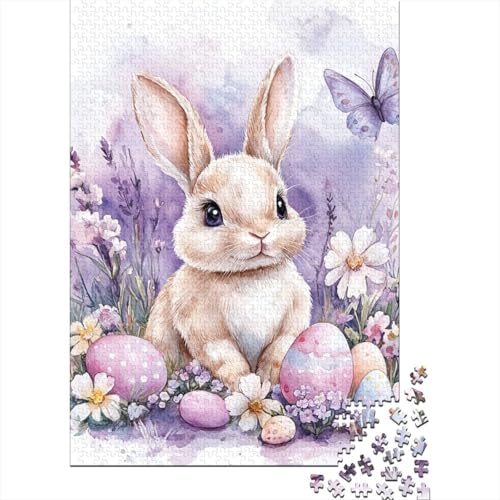 Niedlicher Osterhase, 1000-teiliges Puzzle für Erwachsene, kreative Spiele, Herren-Puzzle, Geschenke für Erwachsene und Kinder, 1000 Teile (75 x 50 cm) von LMYmoney