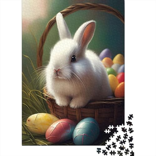 Niedlicher Osterhase, 1000-teiliges Puzzle für Erwachsene, kreative Spiele, Herren-Puzzle, Geschenke für Erwachsene und Kinder, 1000 Teile (75 x 50 cm) von LMYmoney
