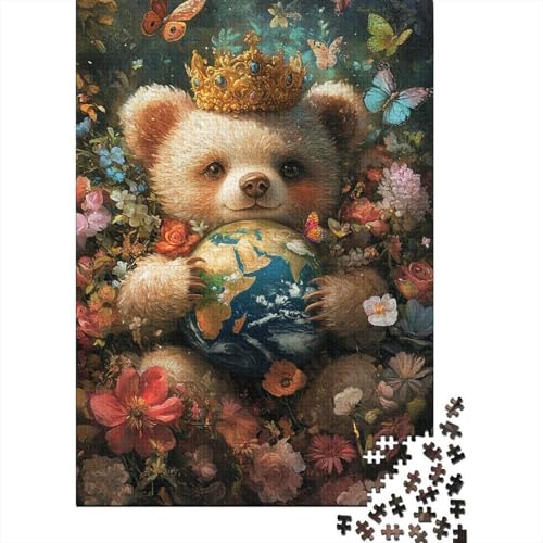 Niedliches Bären-Puzzle für Erwachsene ab 18 Jahren. Lernspiele für Herren. Puzzle für Erwachsene für Jungen oder Mädchen. 1000 Teile (75 x 50 cm). von LMYmoney