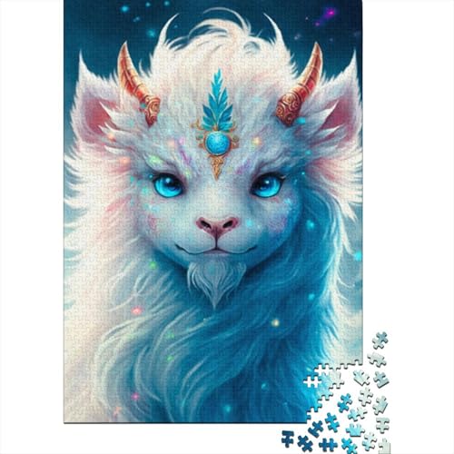 Niedliches Drachenbaby, 1000 Teile, Holzpuzzle für Erwachsene, Puzzle, Lernspiel, Herausforderungsspielzeug, 1000 Teile (38 x 26 cm) von LMYmoney