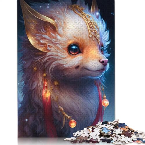 Niedliches Drachenbaby, 1000 Teile, Holzpuzzle für Erwachsene, Puzzle, Lernspiel, Herausforderungsspielzeug, 1000 Teile (75 x 50 cm) von LMYmoney