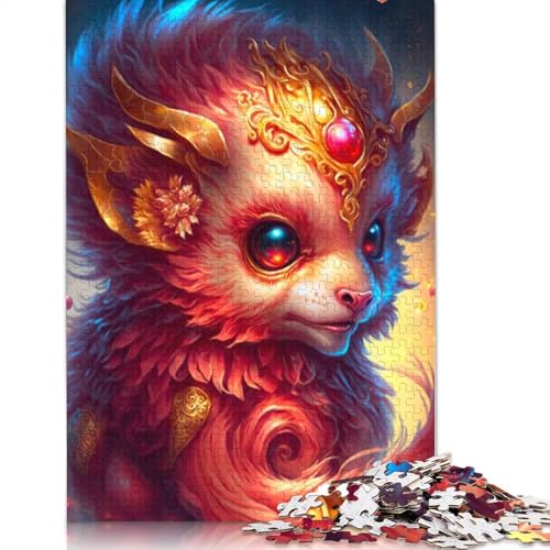 Niedliches Drachenbaby, 1000-teiliges Puzzle, Holzpuzzle für Teenager, lustiges Puzzle, 1000 Teile (75 x 50 cm) von LMYmoney