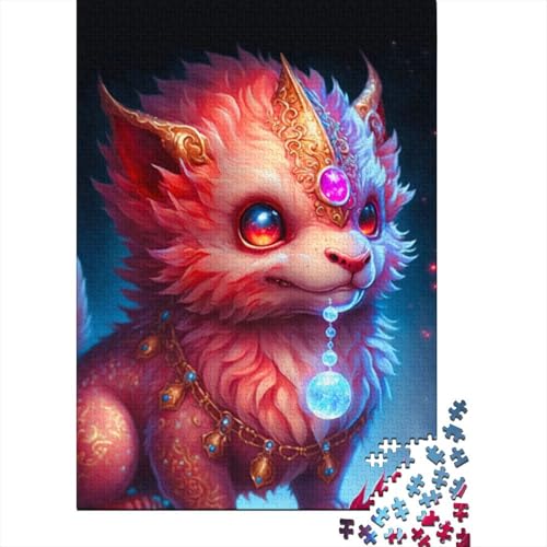 Niedliches Drachenbaby, 1000-teiliges Puzzle für Teenager, Geschenke, Holzpuzzle, Puzzle für Erwachsene, Lernspiele für Zuhause, DIY-Spielzeug, 1000 Teile (38 x 26 cm) von LMYmoney