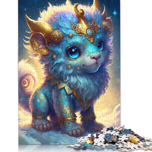 Niedliches Drachenbaby, 1000-teiliges Puzzle für Teenager, Geschenke, Holzpuzzle, Puzzle für Erwachsene, Lernspiele für Zuhause, DIY-Spielzeug, 1000 Teile (75 x 50 cm) von LMYmoney